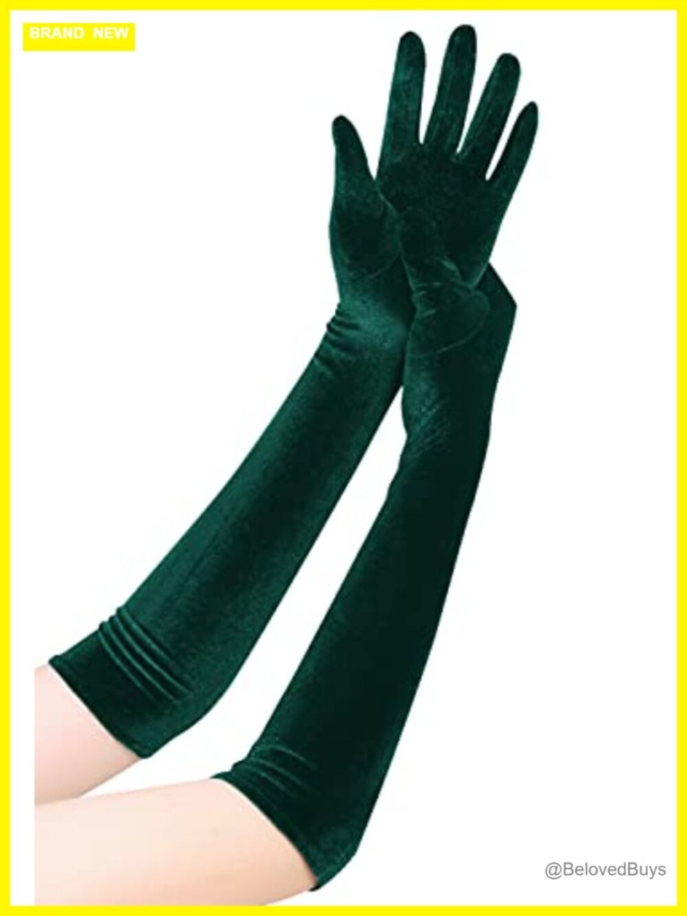 Long Opera Gloves Velvet Stretchy Elbow Length Gatsby Party